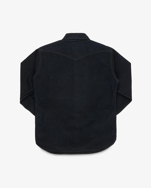 18oz Vintage Selvedge Denim CPO Shirt IHSH-293-OD - Indigo Overdyed Black