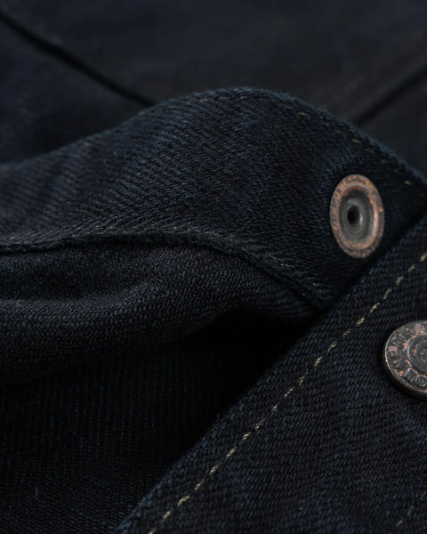 18oz Vintage Selvedge Denim CPO Shirt IHSH-293-OD - Indigo Overdyed Black