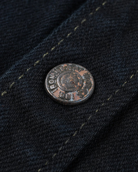 18oz Vintage Selvedge Denim CPO Shirt IHSH-293-OD - Indigo Overdyed Black