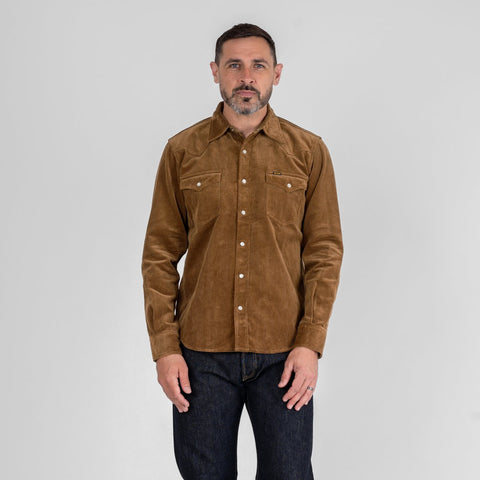 11oz Corduroy Western Shirt IHSH-398-CAM - Camel