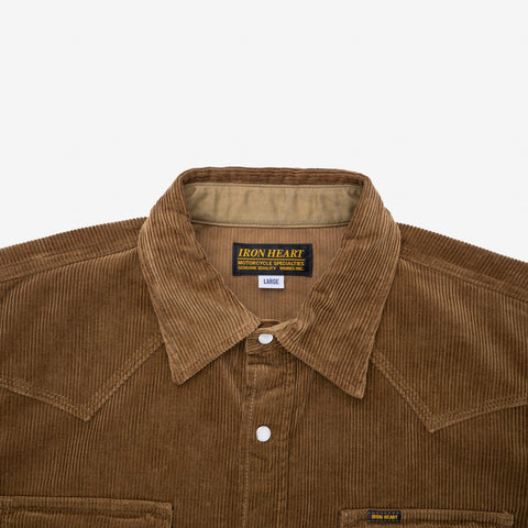 11oz Corduroy Western Shirt IHSH-398-CAM - Camel