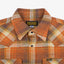 12oz Slubby Heavy Flannel Check Western Shirt IHSH399-ORA - Orange