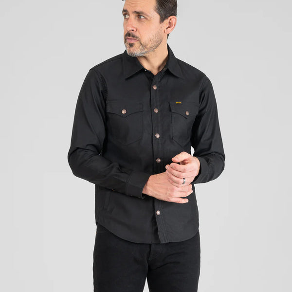 8oz Military Whipcord CPO Shirt IHSH-425-BLK - Black – Rugged