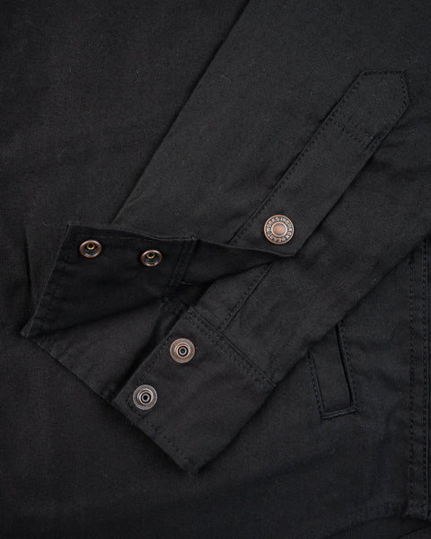 8oz Military Whipcord CPO Shirt IHSH-425-BLK - Black