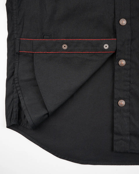 8oz Military Whipcord CPO Shirt IHSH-425-BLK - Black