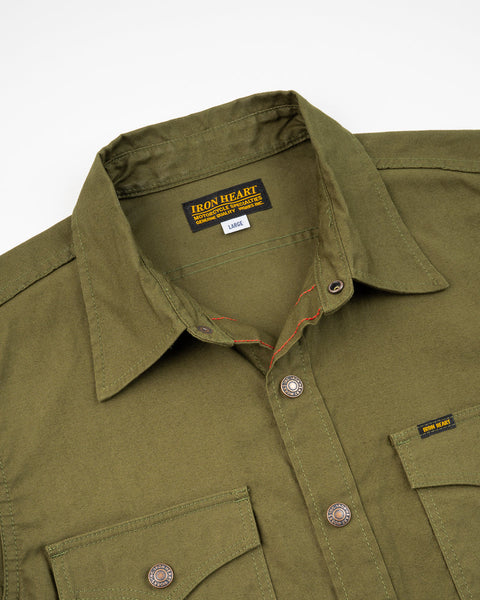 8oz Military Whipcord CPO Shirt IHSH-425-BLK - Olive