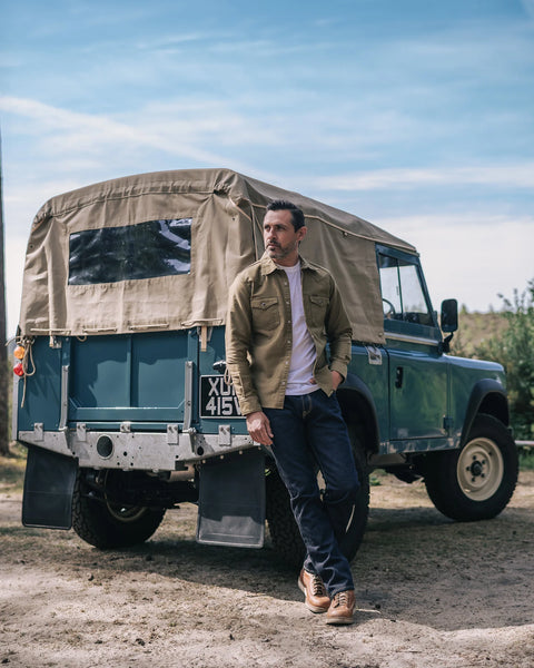 12oz Military Moleskin Western Shirt  IHSH-426-KHA - Khaki