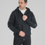 Printed 14oz Ultra Heavyweight Loopwheel Cotton Zippered Hoodie IHSW-80L-BLK - Black