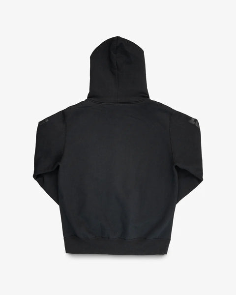 Printed 14oz Ultra Heavyweight Loopwheel Cotton Zippered Hoodie IHSW-80L-BLK - Black