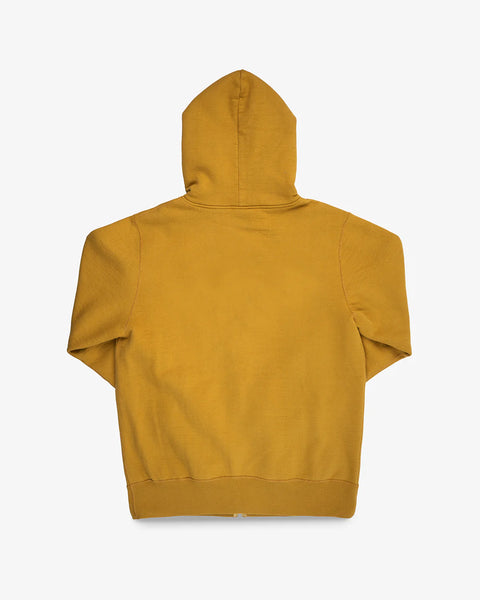 14oz Ultra Heavyweight Loopwheel Cotton Zippered Hoodie IHSW-81L-MUS-NP - Mustard