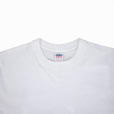 7.5oz Printed Loopwheel Crew Neck T-Shirt IHT2401 - White