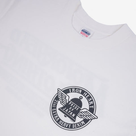 7.5oz Printed Loopwheel Crew Neck T-Shirt IHT2402 - White