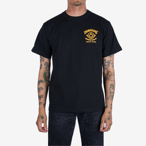 7.5oz Printed Loopwheel Crew Neck T-Shirt IHT2403 - Black