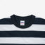 7.5oz Cotton Long-Sleeved Crew Neck Border Tee IHTB09-BLK - Black and White Stripes