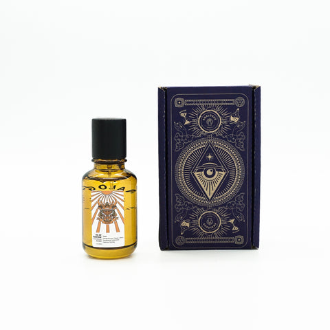 Bottle of Kasai Oil de Parfum featuring vetiver, orange blossom and spices, available in Singapore & Worldwide.