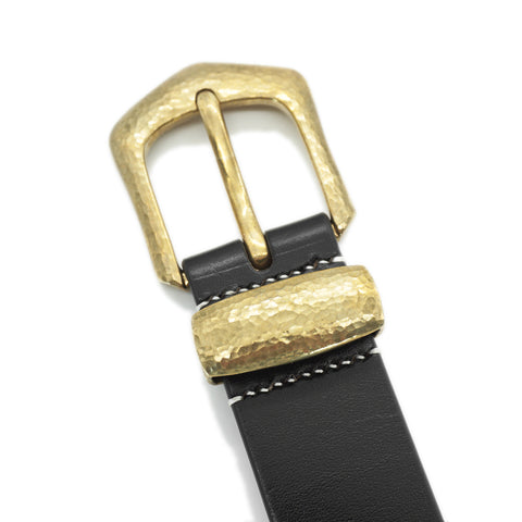 OGL Belt Hand-Hammered Ranger Leather Belt Full-Dyed Black