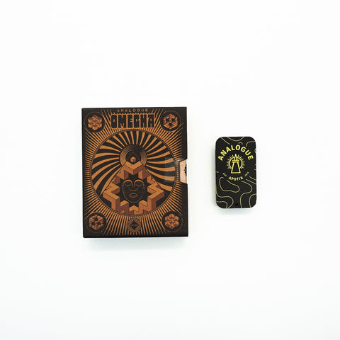 Compact tin of Omegha Solid Cologne with fresh pineapple and oakmoss, available in Singapore & SE Asia.