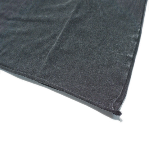 HGS No Flag Vintage Boxy Tee vintage black distressed cut-out hem, natural roll-up

