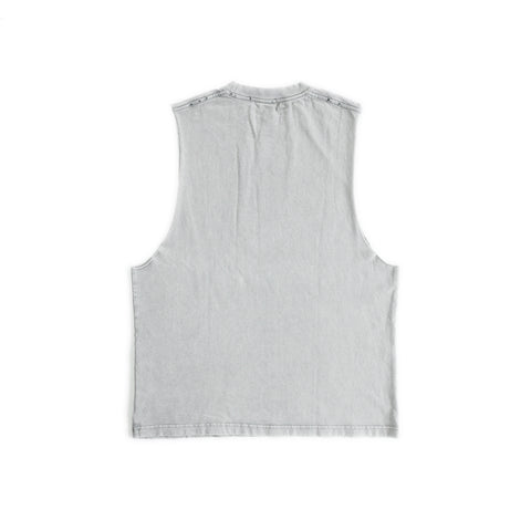 HGS Outpost Vintage Cut-Off Tee vintage grey washed sleeveless T-shirt rear view
