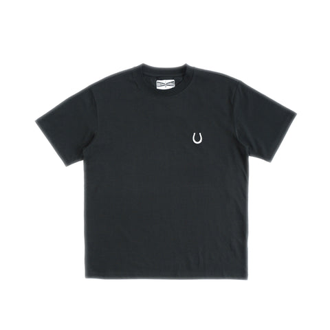 HGS Standard Logo Tee black premium cotton crew neck T-shirt with embroidered horseshoe logo
