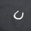Close-up embroidered horseshoe chest logo on HGS Standard Logo Tee black