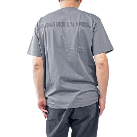 HGS Standard Logo Tee grey T-shirt with tonal Heritage General Store stencil back print