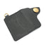 Handmade horsehide leather cardholder concho snap black full grain back view by BRAVE, Obbi Good Label