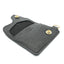 Handmade horsehide leather cardholder concho snap black full grain detail view by BRAVE, Obbi Good Label