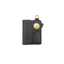 Handmade horsehide leather cardholder concho snap black full grain front view by BRAVE, Obbi Good Label
