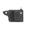 Handmade horsehide leather cardholder concho snap black full grain internal view by BRAVE, Obbi Good Label