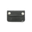Handmade horsehide leather trucker wallet with concho snap black full grain front view BRAVE