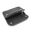 Handmade black horsehide wallet for workwear and everyday carry showing internal view