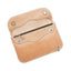 Handmade horsehide leather trucker wallet with concho snap natural full grain internal view BRAVE