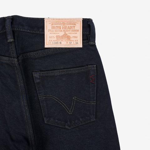 21oz Selvedge Denim Straight Cut Jeans IH634S-B- Indigo Overdyed Black