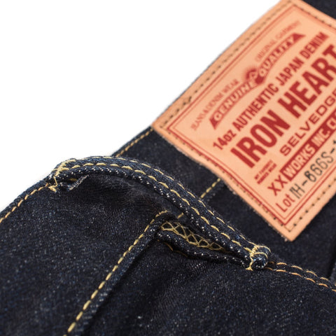 14oz Selvedge Denim Slim Straight Cut Jeans IH666S-142  - Indigo