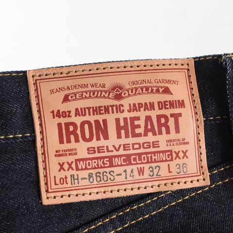 14oz Selvedge Denim Slim Straight Cut Jeans IH666S-142  - Indigo