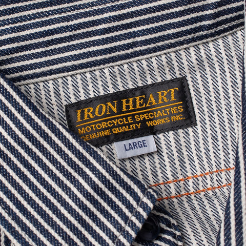 12oz Hickory Stripe Work Shirt IHSH-274 - Indigo