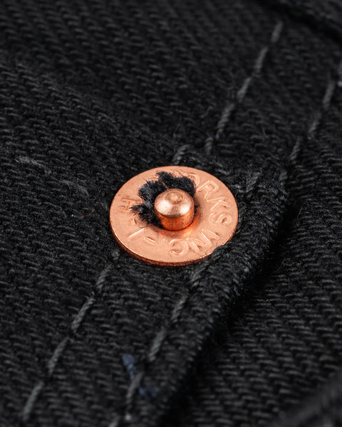 Iron Heart IH-555S-142BB Black-on-Black in 14oz selvedge denim jeans available at Rugged Gentlemen Shoppe