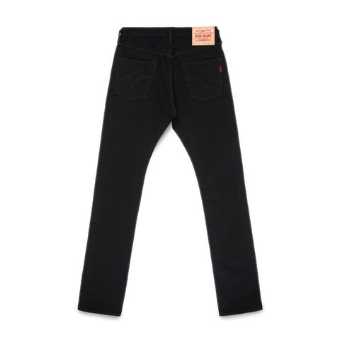 Iron Heart IH-555S-142BB Black-on-Black in 14oz selvedge denim jeans available at Rugged Gentlemen Shoppe