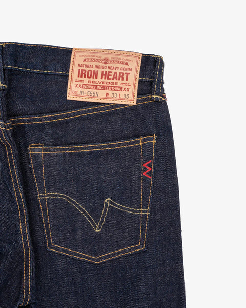 Iron Heart IH-555N 17oz natural indigo selvedge denim jeans available at Rugged Gentlemen Shoppe