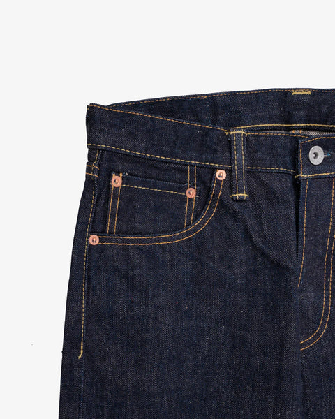 Iron Heart IH-555N 17oz natural indigo selvedge denim jeans available at Rugged Gentlemen Shoppe