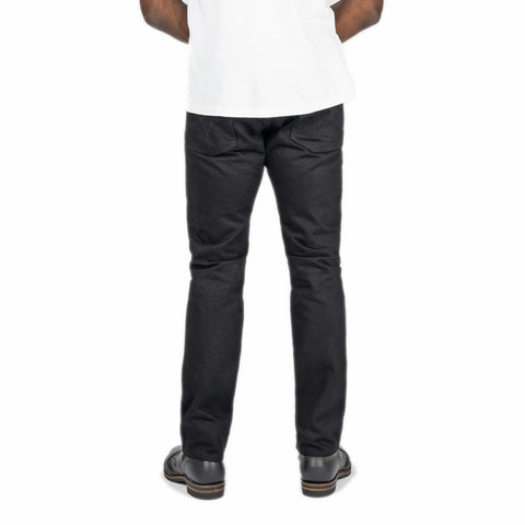 Iron Heart IH-555S-142BB in 14oz black selvedge denim jeans available at Rugged Gentlemen Shoppe
