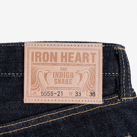 Iron Heart IH-555S-21 in 21oz selvedge denim jeans available at Rugged Gentlemen Shoppe