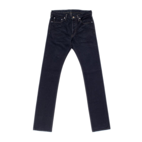 Iron Heart IH-555S-21od in 21oz indigo overdyed black selvedge denim jeans available at Rugged Gentlemen Shoppe