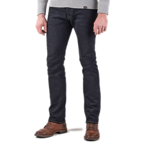 Iron Heart IH-555S-21od in 21oz indigo overdyed black selvedge denim jeans available at Rugged Gentlemen Shoppe