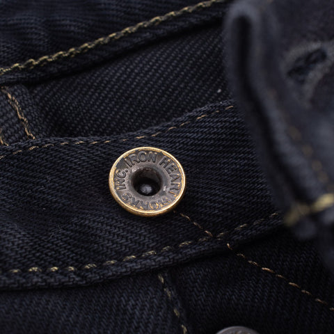 Iron Heart IH-555S-21od in 21oz indigo overdyed black selvedge denim jeans available at Rugged Gentlemen Shoppe