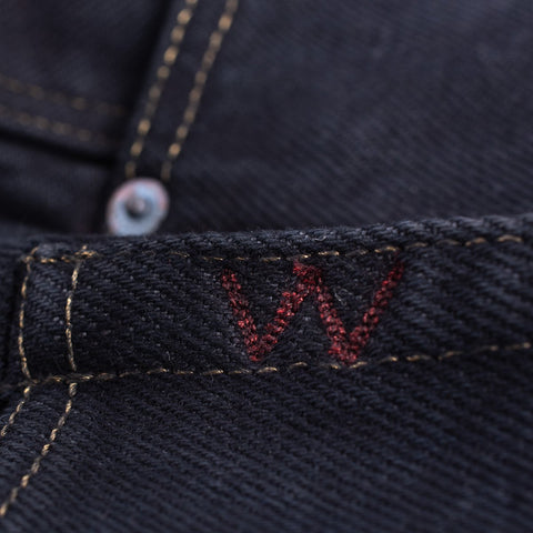 Iron Heart IH-555S-21od in 21oz indigo overdyed black selvedge denim jeans available at Rugged Gentlemen Shoppe