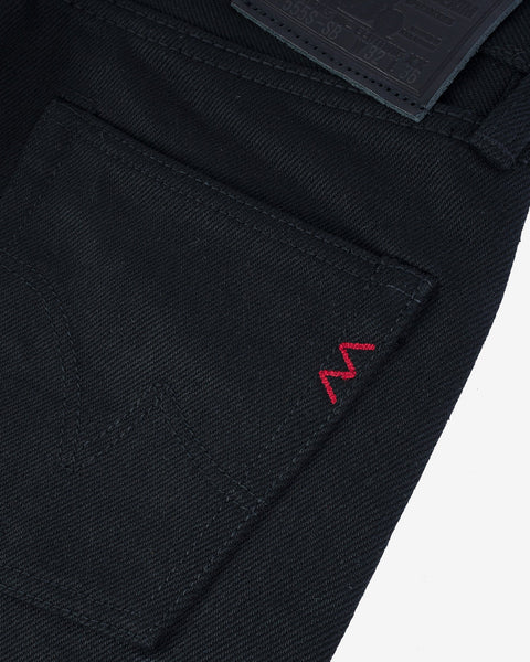 Iron Heart IH-555S-SB in 21oz superblack non-fade  selvedge denim jeans available at Rugged Gentlemen Shoppe