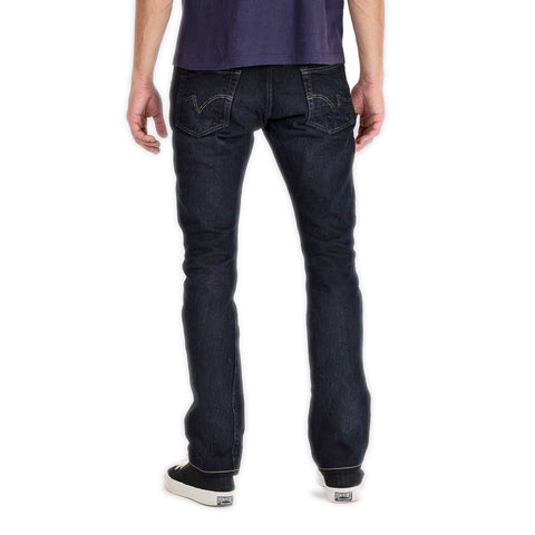 Iron Heart IH-555S-SLBod 16oz slubby selvedge indigo overdyed black denim jeans available at Rugged Gentlemen Shoppe
