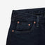 Iron Heart IH-555S-SLBod 16oz slubby selvedge indigo overdyed black denim jeans available at Rugged Gentlemen Shoppe